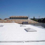Foam roof with skylights
