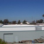 Business building with foam roof