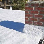 Foam roof near chimney