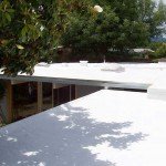 Spray foam roof on suburb house