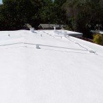 Eichler roof with spray foam