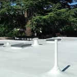 Dura-Foam foam roof with trees in background
