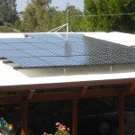 Solar panels over carport