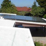 Solar panel over car port