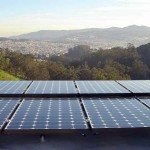 Solar panel with California view