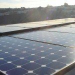 Solar panel close up view