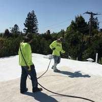 Spray foam maintenance on roof
