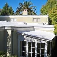 foam roof with palm trees