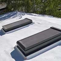 sky lights on foam roof