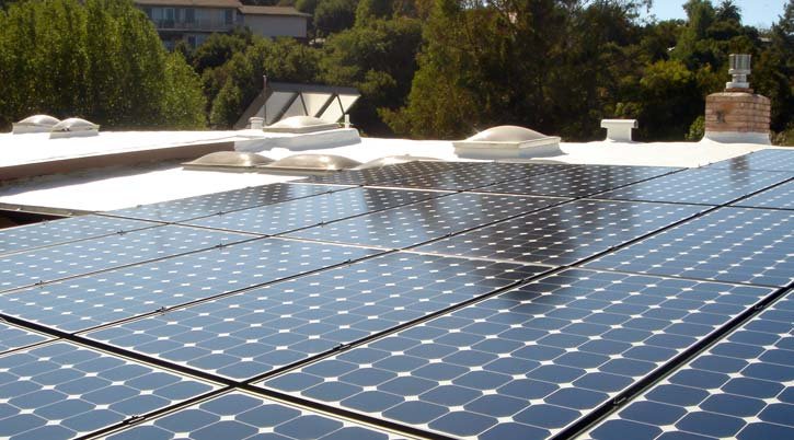 Dura-Foam solar Dura-Foam solar panels on flat roof